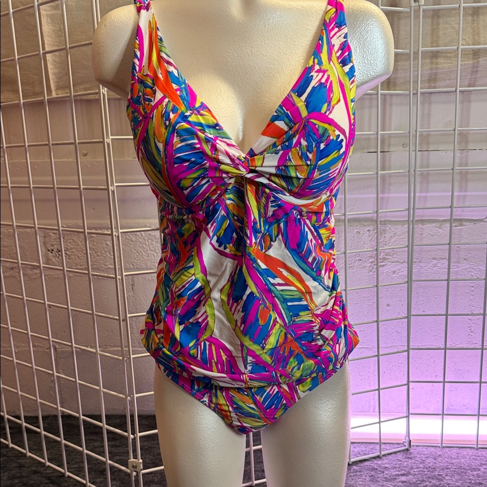 VENUS Colorful Tropical Print Bikini SZ 14 Top 8 Bottom NWOT